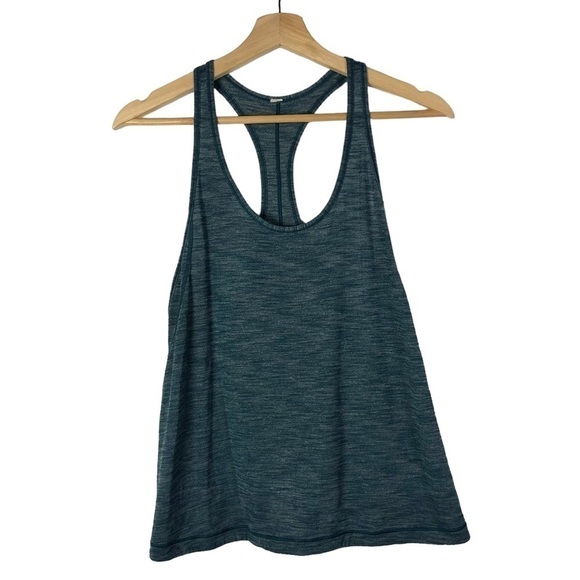 Lululemon Train Times Heathered Nile Blue Racerback Athletic Tank Top 4 - Picture 3 of 5